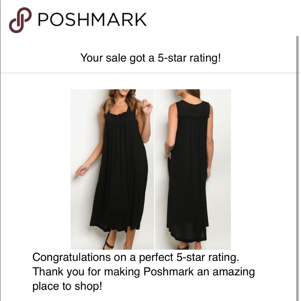 BLACK MIDI DRESS - Picture 10 of 10